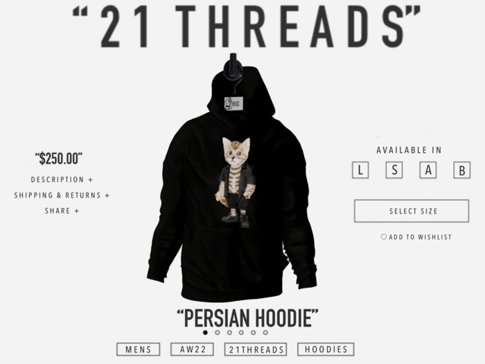 [21 THREADS] "Persian I Hoodie"