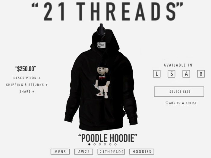 [21 THREADS] "Poodle I Hoodie"