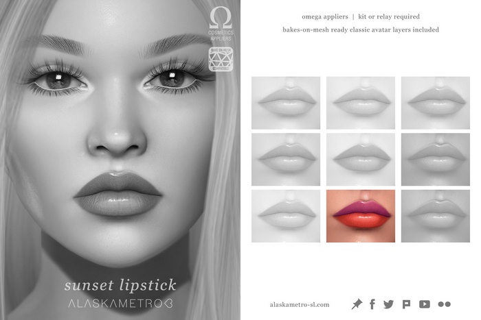 alaskametro<3 "Sunset" lipstick TESTER | EvoX BOM | Bakes-on-Mesh/Classic | OMEGA applier