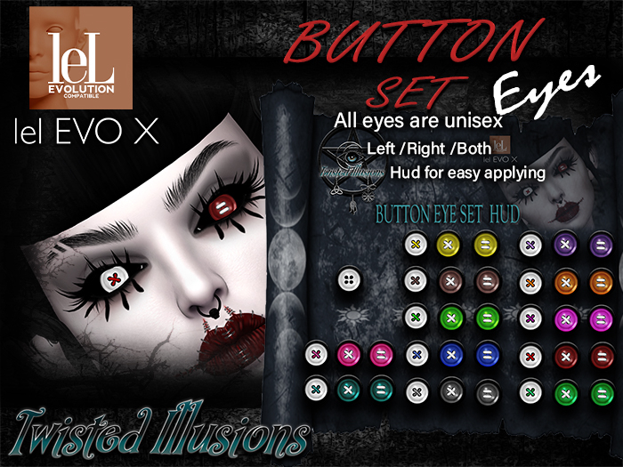 ++TI++ LEL EVOX UNISEX BUTTON EYES SET ( ADD TO UNPACK)