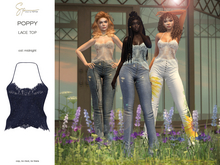 S&P Poppy lace top midnight - Lara + Petite, Legacy + Perky, Reborn