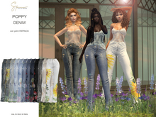 S&P Poppy denim PRINT FATPACK - Lara + Petite, Legacy + Perky, Reborn