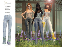 S&P Poppy denim PRINT ice - Lara + Petite, Legacy + Perky, Reborn