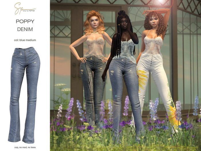 S&P Poppy denim blue medium - Lara + Petite, Legacy + Perky, Reborn