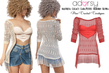adorsy - Ava Cardigan with Top Red - Maitreya/Legacy-Nerido/Lara Petite/Kupra/Reborn-Juicy