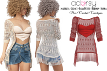 adorsy - Ava Cardigan with Top Deep Red - Maitreya/Legacy-Nerido/Lara Petite/Kupra/Reborn-Juicy