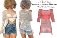 adorsy - Ava Cardigan with Top Coral - Maitreya/Legacy-Nerido/Lara Petite/Kupra/Reborn-Juicy