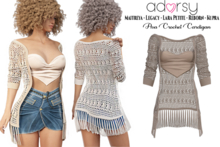 adorsy - Ava Cardigan with Top Brown - Maitreya/Legacy-Nerido/Lara Petite/Kupra/Reborn-Juicy