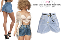 adorsy - Ava Denim Skirt Faded - Maitreya/Legacy-Nerido/Lara Petite/Kupra/Reborn-Juicy