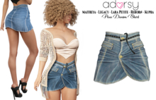 Ava Denim Skirt - Maitreya Denim Skirt Reborn Denim Skirt Legacy Denim Skirt Rolls Denim Skirt