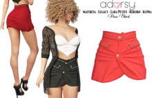 adorsy - Ava Skirt Red - Maitreya/Legacy-Nerido/Lara Petite/Kupra/Reborn-Juicy