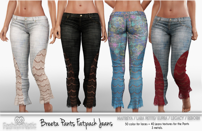 Breeta Pants Fatpack Jeans Denim - Maitreya Lara, Lara Petite, Kupra, Legacy, Reborn, Juicy - FashionNatic