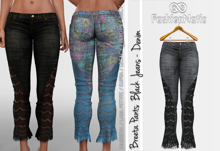 Breeta Pants Black Jeans Denim - Maitreya Lara, Lara Petite, Kupra, Legacy, Reborn, Juicy - FashionNatic