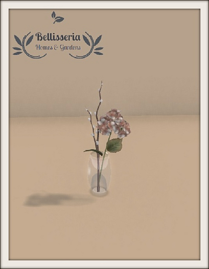 BH&G Autumn Dried Pink Hydrangea In Glass Vase