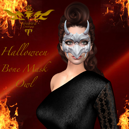 Firebird Halloween Bone Mask Owl