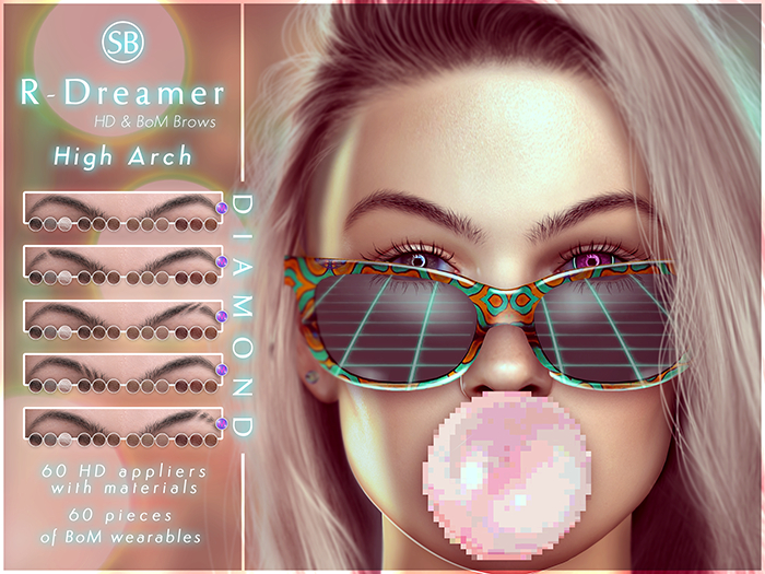 Eyebrows, LeLutka Evox: R.Dreamer.HighArch.DIAMOND