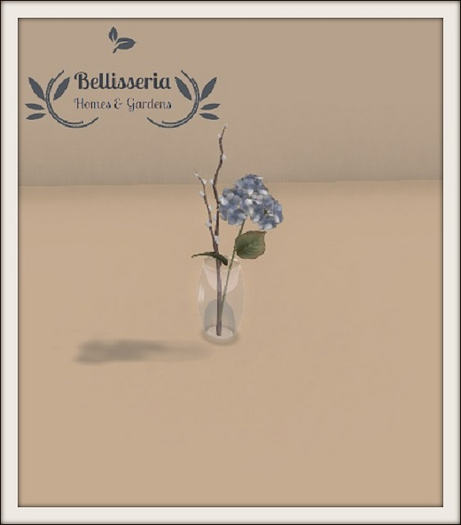 BH&G Autumn Dried Blue Hydrangea In Glass Vase Package