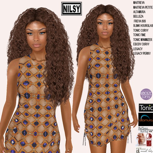 GEM CLUB DRESS,MESH BODY