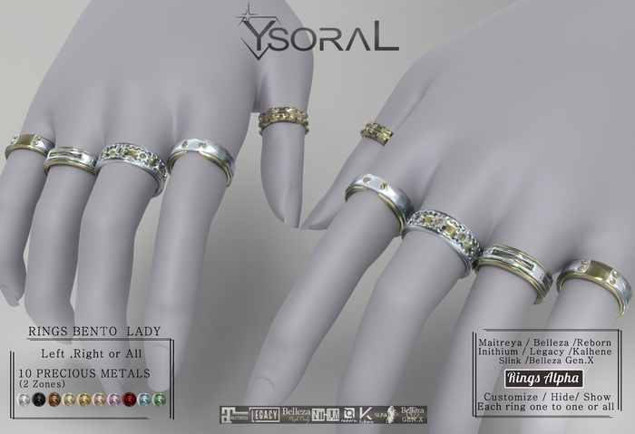 ~~ Ysoral ~~ .:Luxe Set Rings Maya :.(LADY)