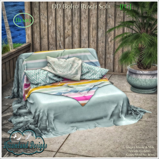 DD Boho Beach Sofa PG /ADD
