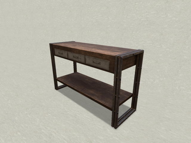 Second Life Marketplace - Refuge - Industrial Hallway Table RARE