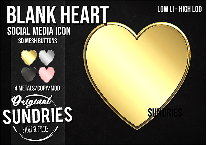 sundries / Media Icon / Blank Heart