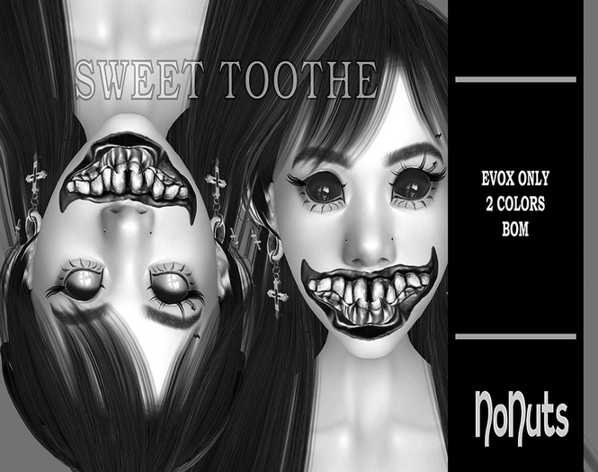 Second Life Marketplace NoNuts Sweet Toothe Tattoo [EVOX] DEMO
