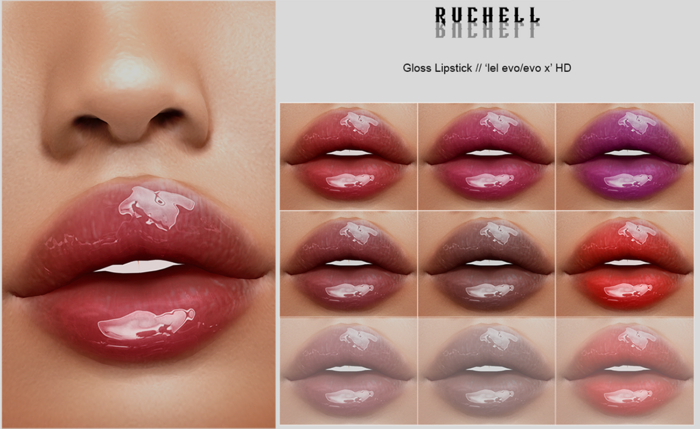 Ruchell: Gloss Lipstick Set // lelutka evo/x