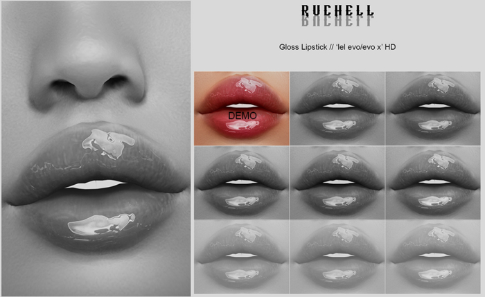 *DEMO* Ruchell: Gloss Lipstick Set // lelutka evo/x