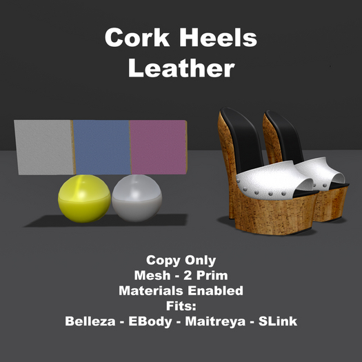 Cork Heels Leather