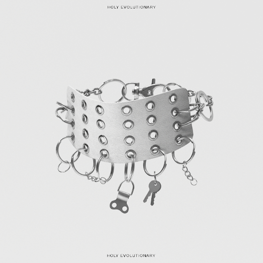 Holy Evolutionary. Charm Choker "White/Silver"