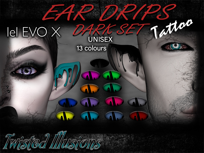 ++TI++ DARK DRIPS EARS BOM FOR LEL EVOX  ( ADD TO UNPACK)