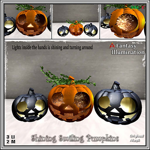 FCBTS - Mesh Shining Smiling Pumpkins CB