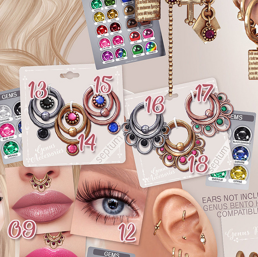 17 GENUS Piercing - Septum Type B /JESSICA/ - ROSE GOLD