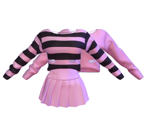 -KYA store- Cute Grunge Outfit - Pink