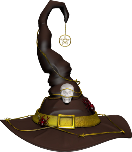[HALLOWEEN PROMO] May24 - Witch Hat Brown - Gold (Add To Unpack)