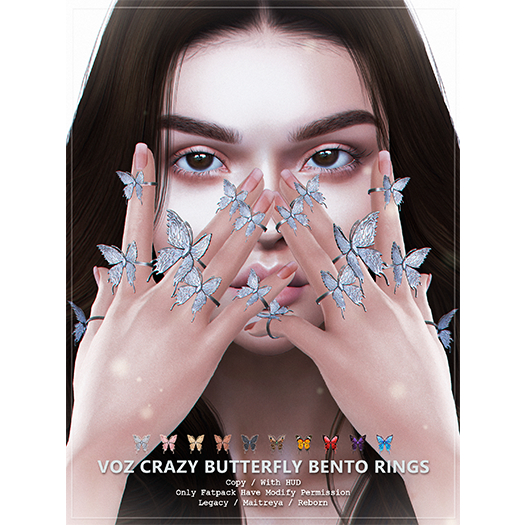 [VOZ] Crazy Butterfly Bento Rings (Fatpack)