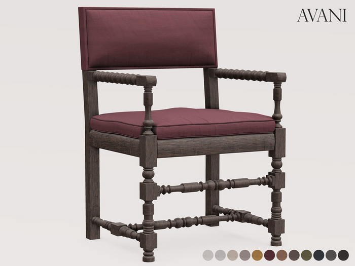 Avani Chafa Collection Italian Renaissance Armchair, All