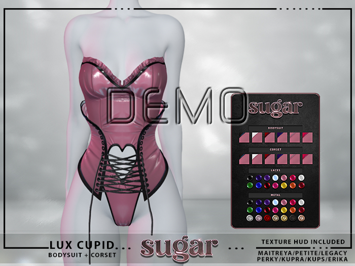 [sugar] 'Lux Cupid' Bodysuit & Corset Demo [SOFT PINK]  MAITREYA • PETITE • LEGACY • PERKY • KUPRA • KUPS • ERIKA