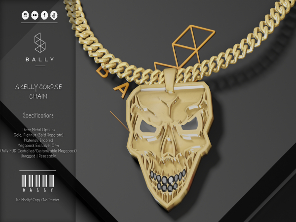 'BALLY' Skelly Corpse Chain Gold