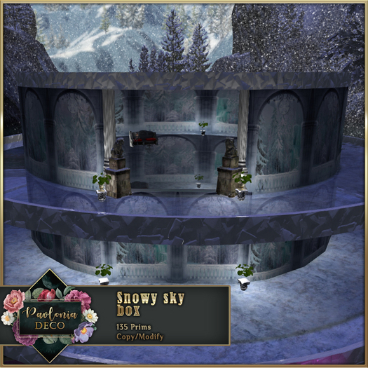 Snowy sky box