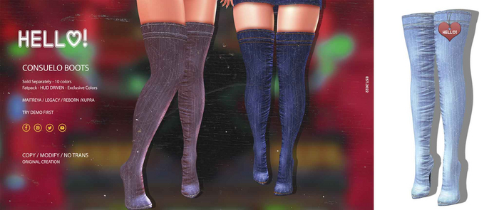 :::BLEACH:::HELLO:::Consuelo Boots:::