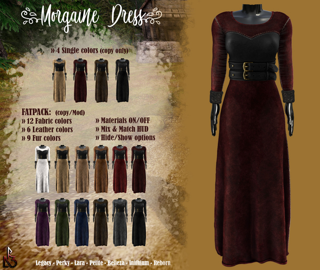 //R3D// Dress Morgaine - Wine