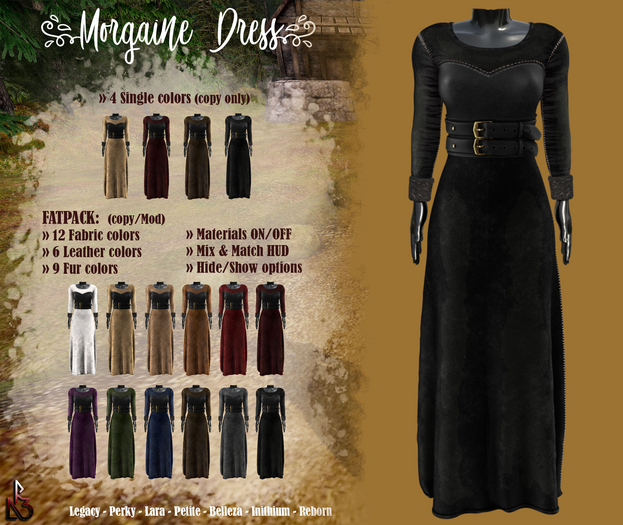 //R3D// Dress Morgaine - Black
