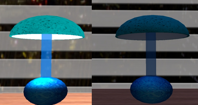 Lamp 2 lights blue