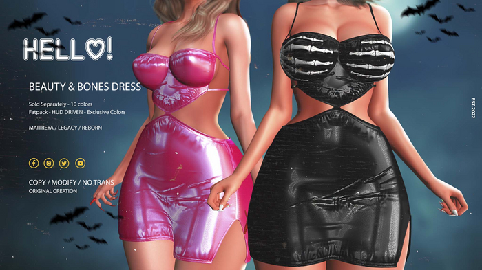:::FATPACK:::HELLO STORE:::Bones Dress