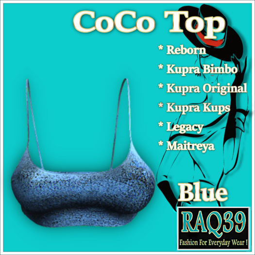 [R39] CoCo Crop Top-Blue