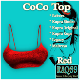 [R39] CoCo Crop Top-Red