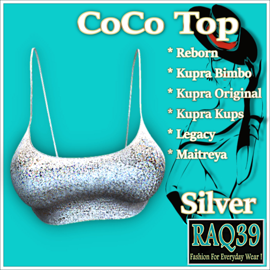 [R39] CoCo Crop Top-Silver