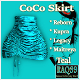 [R39] CoCo Skirt-Teal